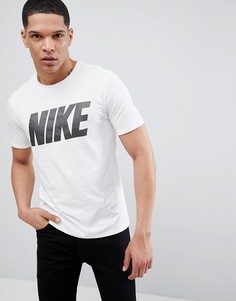 Белая футболка с большим логотипом Nike 891880-100 - Белый