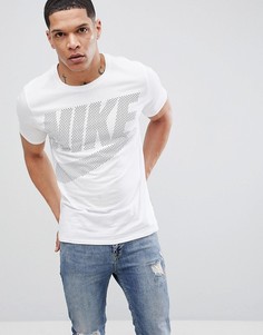 Белая футболка с большим логотипом Nike 891865-100 - Белый