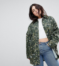 Свободная камуфляжная куртка ASOS CURVE - Мульти