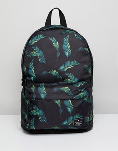 Черный рюкзак с принтом листьев ASOS - Черный