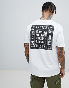 Белая свободная футболка с принтом Los Angeles на спине ASOS DESIGN - Белый