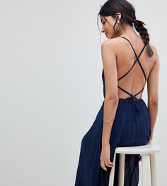 Платье макси на бретельках и с плиссировкой ASOS DESIGN Tall - Мульти