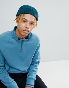 Сине-зеленая шапка-бини ASOS - Зеленый