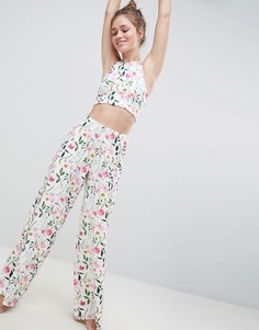 Пижамный комплект с цветочным принтом ASOS DESIGN - Мульти