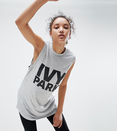 Серая обтягивающая футболка с логотипом Ivy Park - Серый