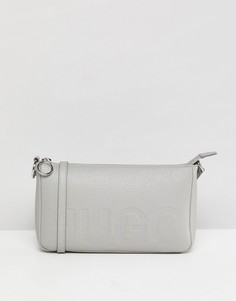 Кожаная сумка с логотипом HUGO - Серый
