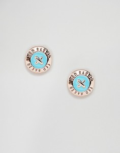 Серьги-гвоздики с эмалевой вставкой Ted Baker Eisley - Золотой