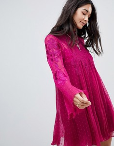 Прозрачное платье мини Free People Cocquet - Красный
