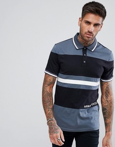 Поло серого цвета с логотипом Armani Exchange - Серый