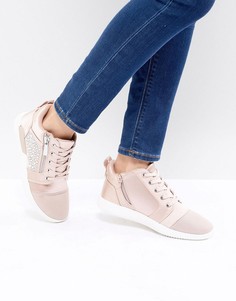 Декорированные атласные кроссовки ALDO - Розовый