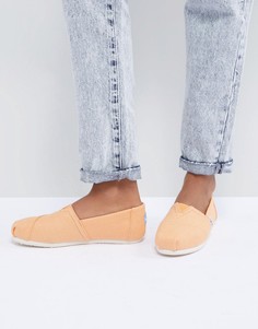 Парусиновые туфли персикового цвета TOMS Alpargata - Розовый