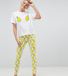 Пижама с футболкой и леггинсами с лимонами ASOS TALL - Мульти