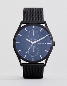 Черные часы 40 мм с сетчатым ремешком Skagen SKW6450 - Черный