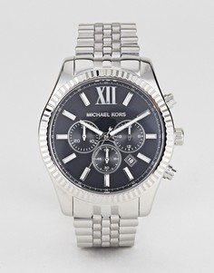 Серебристые наручные часы Michael Kors MK8602 Lexington 44 мм - Серебряный
