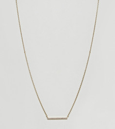 Короткое позолоченное ожерелье с подвеской-планкой и камнями Orelia - Золотой