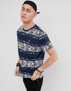 Футболка в полоску Jack & Jones - Темно-синий