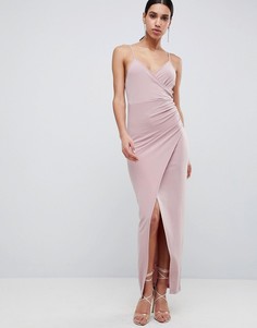 Платье макси с драпировкой ASOS DESIGN - Мульти