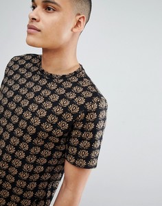 Черная футболка с принтом New Look - Черный