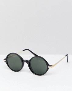 Черные круглые солнцезащитные очки Reclaimed Vintage Inspired эксклюзивно для ASOS - Черный