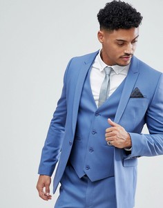 Синий пиджак скинни ASOS - Синий