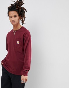 Красный лонгслив с карманом Carhartt WIP - Красный