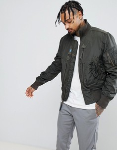 Темно-серый бомбер с молнией Alpha Industries Prop - Серый
