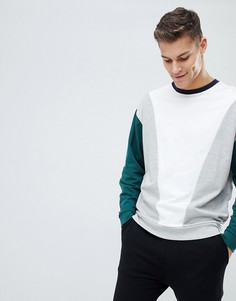 Белый oversize-свитшот колор блок ASOS - Белый