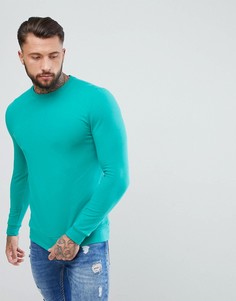 Бирюзовый обтягивающий свитшот ASOS - Зеленый