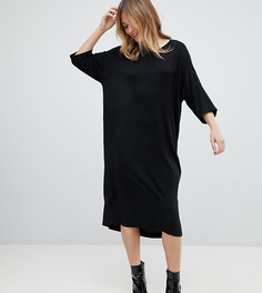 Трикотажное платье миди Monki - Черный