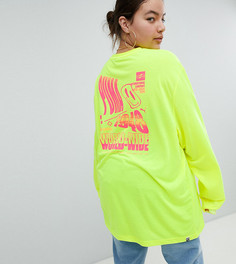 Желтый лонгслив с логотипом Puma эксклюзивно для ASOS Plus - Желтый