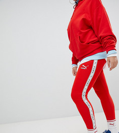 Красные леггинсы с полосками по бокам Puma эксклюзивно для ASOS Plus - Оранжевый