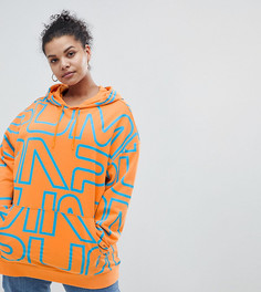 Худи оранжевого цвета с логотипом Puma эксклюзивно для ASOS Plus - Оранжевый