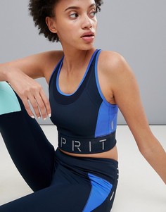 Спортивный бюстгальтер в стиле колор блок Esprit - Черный