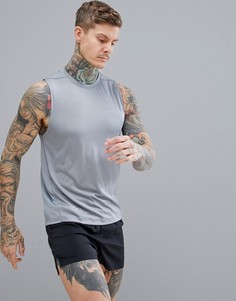 Серая футболка без рукавов ASOS 4505 - Серый