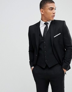 Приталенный пиджак Moss London - Черный