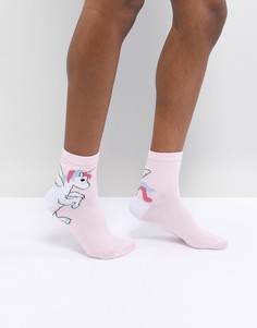 Носки с единорогом ASOS DESIGN - Белый