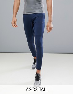 Облегающие джоггеры с манжетами на молнии ASOS 4505 TALL - Темно-синий