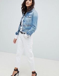 Укороченные джинсы бойфренда с классической талией G-Star 3301 - Белый