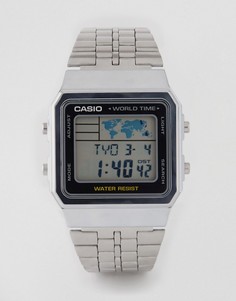 Многофункциональные серебристые часы Casio A500WEA-1EF - Серебряный