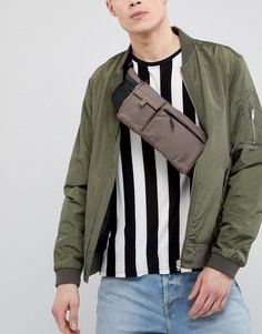 Коричневая сумка-кошелек на пояс в стиле милитари ASOS DESIGN - Коричневый