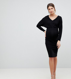 Платье миди с рукавами летучая мышь ASOS Maternity - Мульти