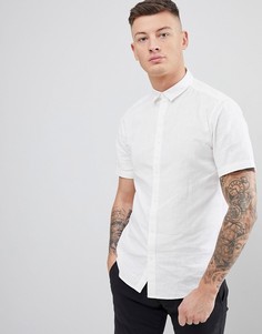 Льняная рубашка с короткими рукавами Only &amp; Sons - Белый