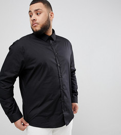 Черная рубашка классического кроя River Island Big & Tall - Черный