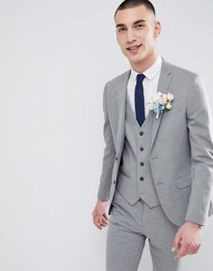 Серый пиджак зауженного кроя River Island Wedding - Серый