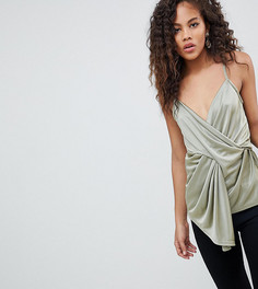 Асимметричный топ на бретелях ASOS DESIGN Tall - Зеленый