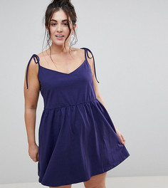 Свободное платье мини с завязывающимися бретельками ASOS DESIGN Curve - Мульти