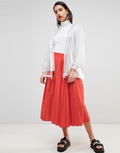 Юбка миди с завышенной талией Sportmax Code - Оранжевый