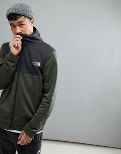 Худи 2 цветов на молнии (зеленый/черный) The North Face Mountain Tech - Зеленый