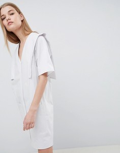 Платье с V-образным вырезом ASOS WHITE - Серый