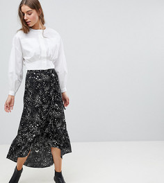 Юбка макси с запахом и принтом Vero Moda Tall - Черный